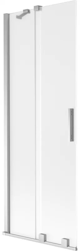Mexen Velar, 2-krídlová posuvná vaňová zástena 75 x 150 cm, 8mm sklo námraza, chrómová, 896-075-000-31-01