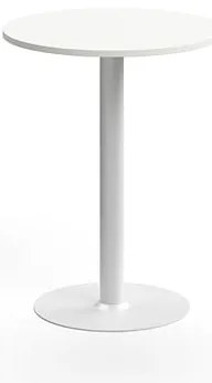 Barový stôl ALVA, Ø700x900 mm, HPL, biela