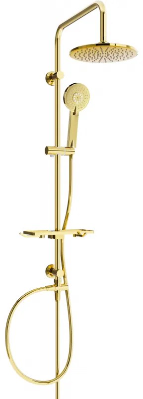 Mexen sprchový set T40 s hornou hlavicou 22 cm, zlatá, 798404093-50