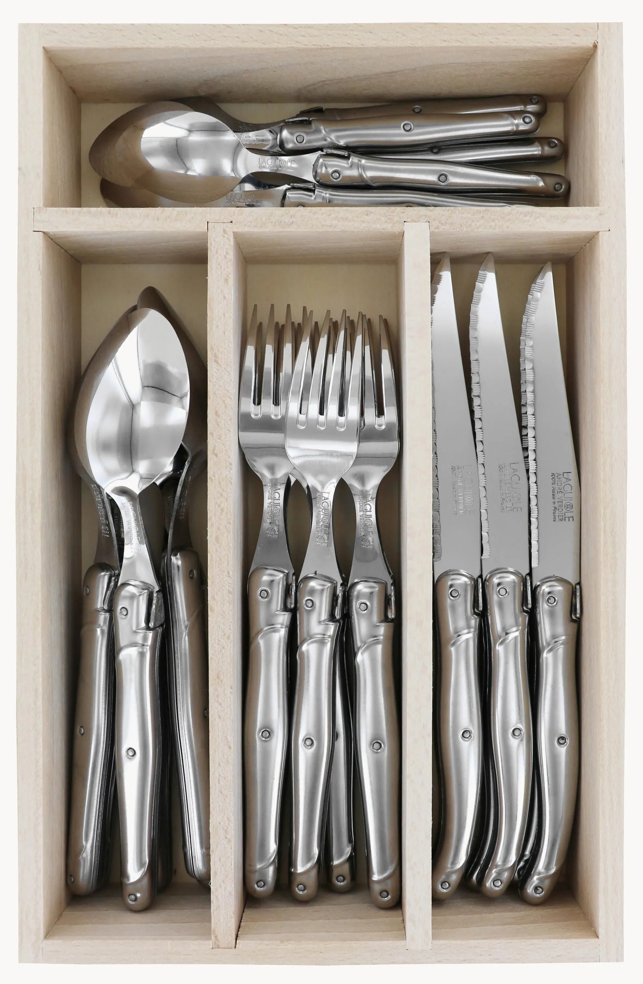 Súprava vysokoleštených príborov Debutant Inox, 6 osôb, 24 ks