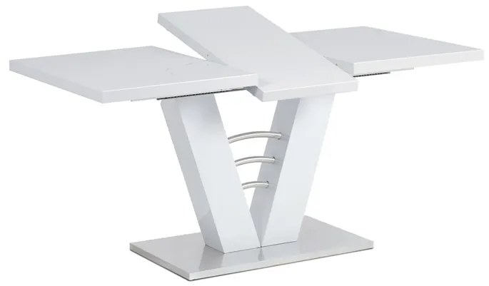 BONTEC Jedálenský stôl rozkladací 120-160x80 cm, mdf, biela, HT-510 WT Farba: Biela