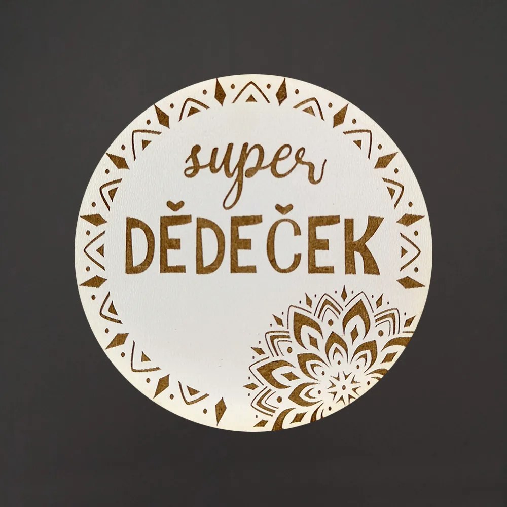 AMADEA Drevený podtácok okrúhly text 