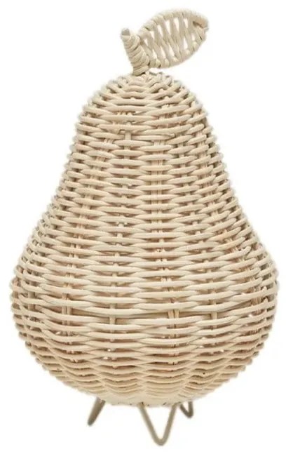 OYOY Prenosná ratanová lampička Pear 20 cm