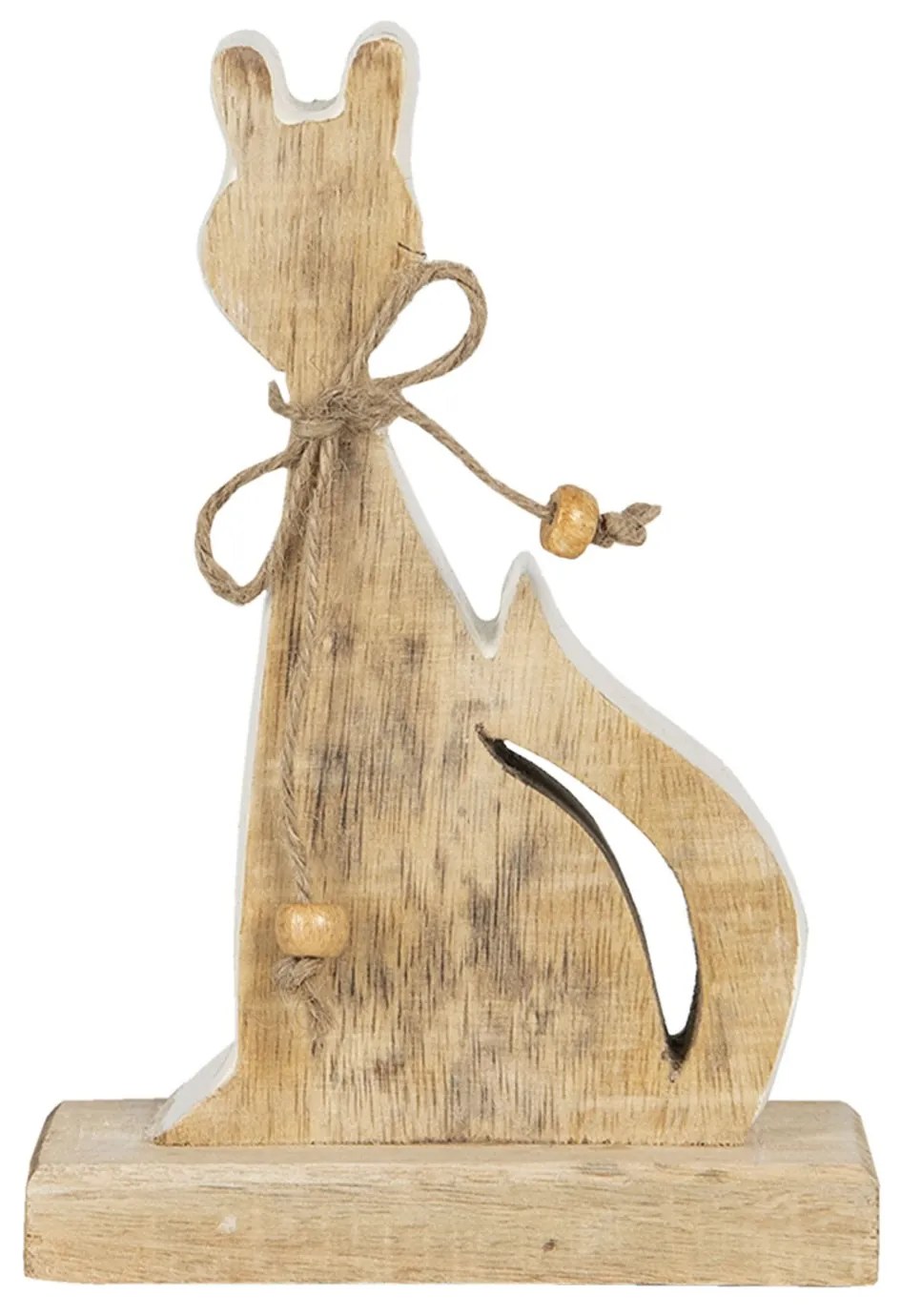 Drevená dekorácia mačka - 11 * 3 * 16 cm