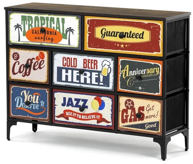 Autronic BONTEC Komoda 103x30x78cm, mdf, viacfarebná, AUK-W2104 BK Farba: Viacfarebná