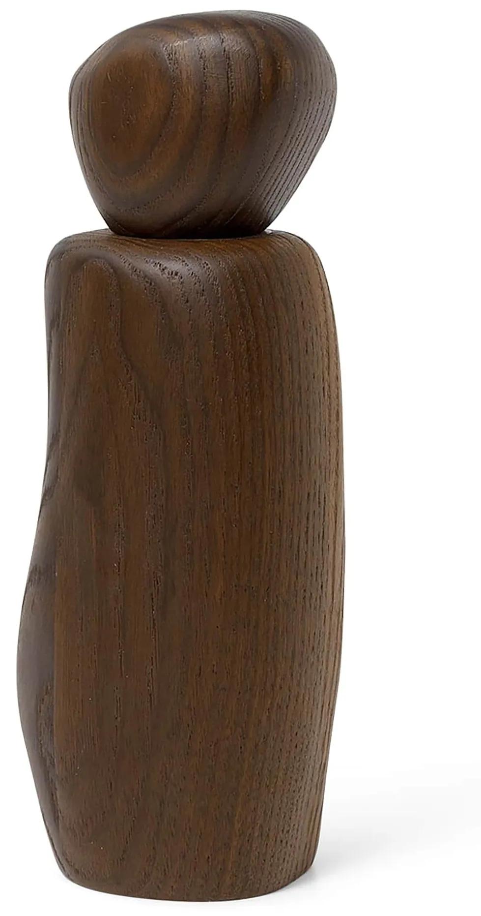 Ferm Living Drevený mlynček s keramickým strojčekom Pebble Dark Brown