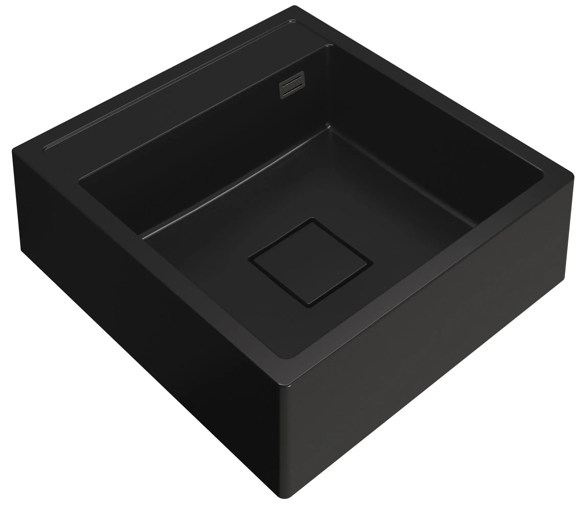 Gamma Farmerski, 1-komorový granitový drez 600x630x210 mm, čierna, GMA-ZLE000208