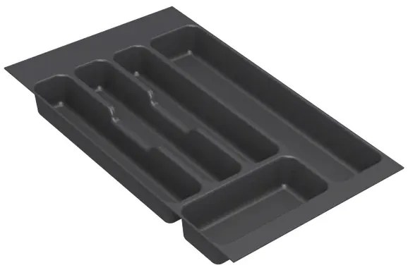 Vložka / príborník do 40 cm zásuvky - CUTLERY sivý plast 30 x 46 cm