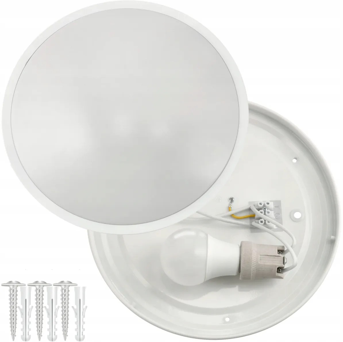 ECOLIGHT Okrúhle LED stropné svietidlo - 2xE27 - biele