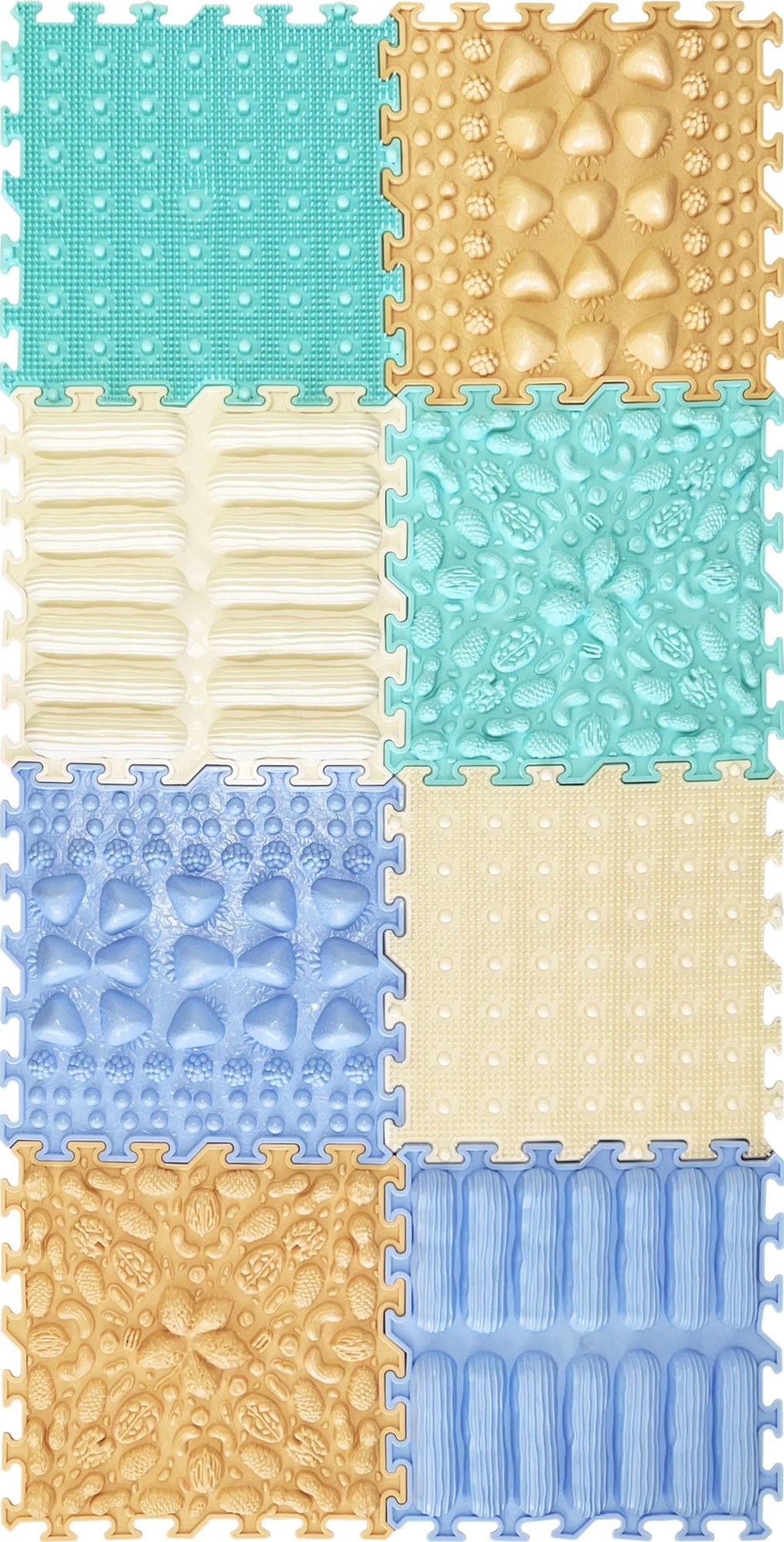 OrtoNature Masážne ortopedické podložky súprava 8 ks - pastelové