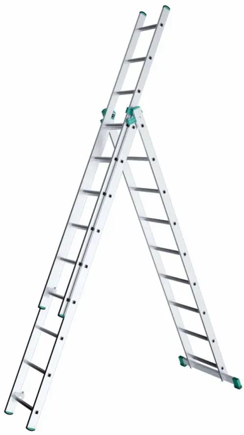 ALVE Rebrík hliníkový trojdielny univerzálny 7606 PROFI EUROSTYL
