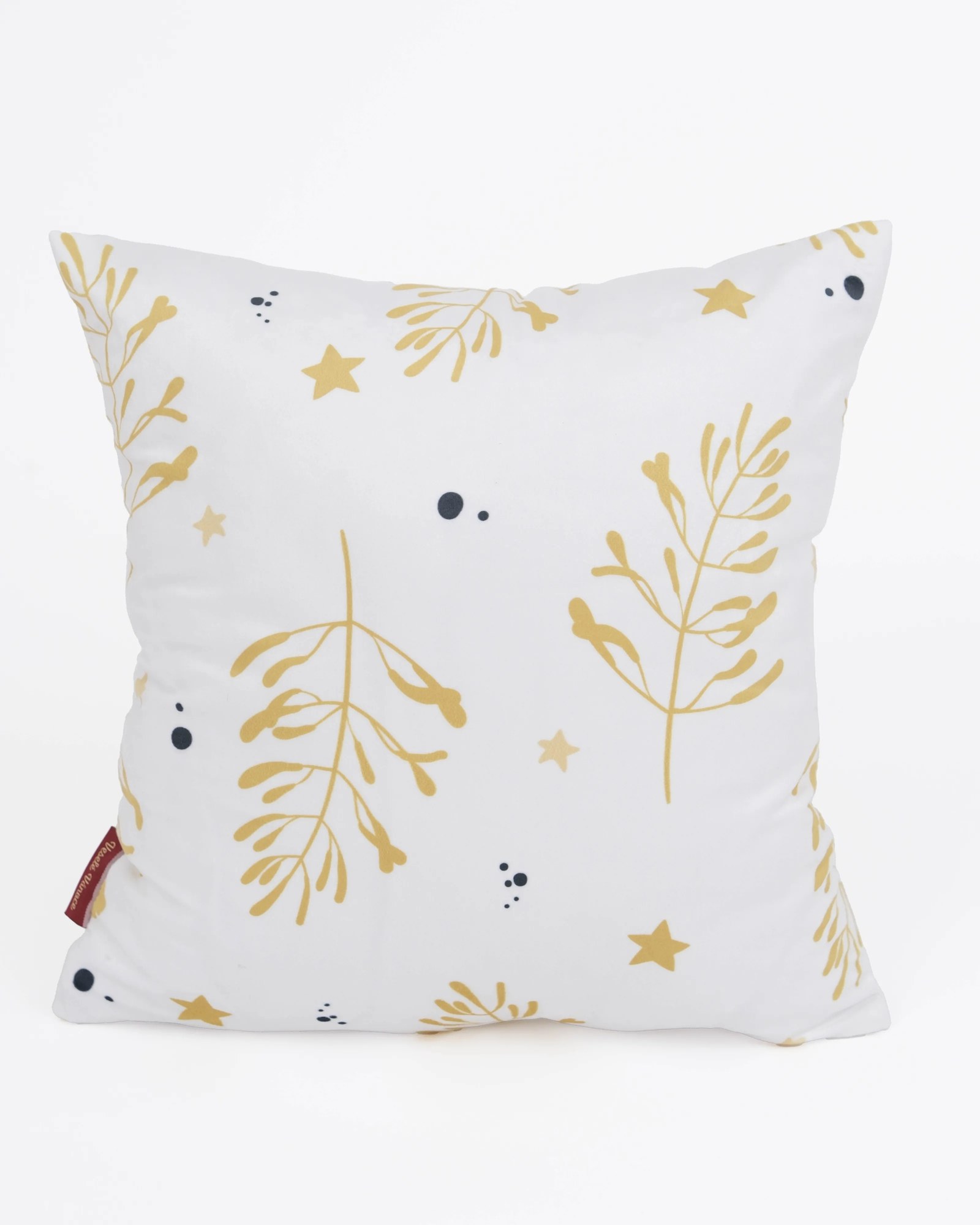 Vianočná obliečka na vankúšik Velvet 40 × 40 cm - Imelo biele