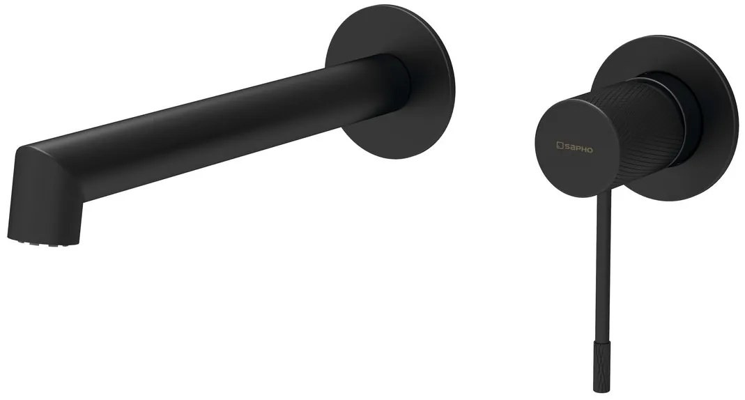 Sapho Sapho, SOLARIS podomietková dvojprvková umývadlová batéria, čierna matná, WD008B