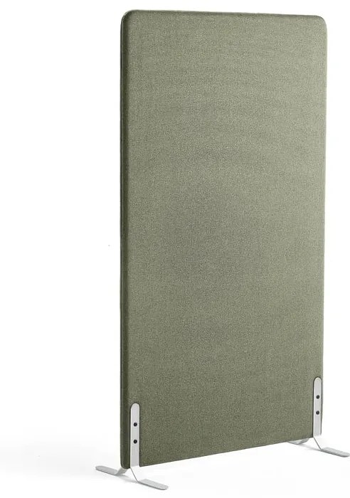 Paraván ZONE, 1700x1000x46 mm, látka Rivet, biele nožičky, zelenomodrá