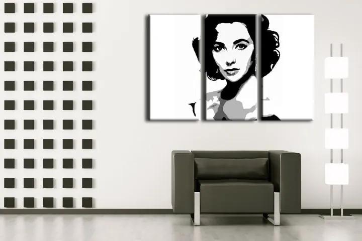 Ručne maľovaný POP Art obraz Elizabhet Taylor | rôzne rozmery