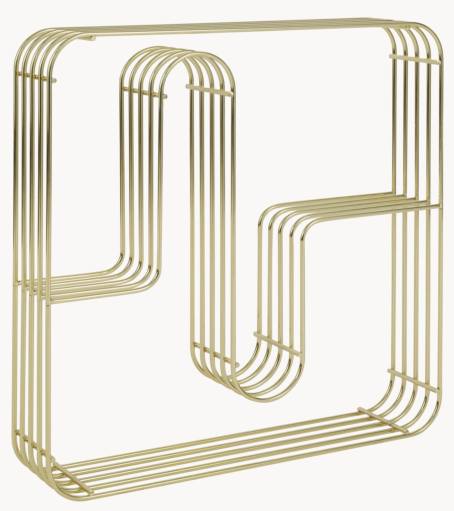 Kovový nástenný regál Curva