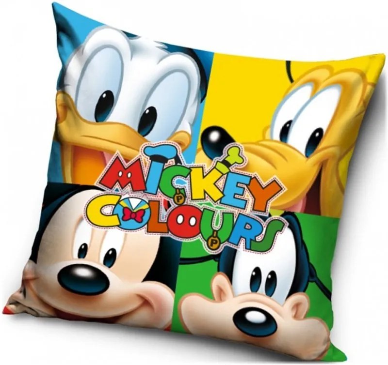 Vankúš Mickey Mouse Colours - motív Disney Gang - 40 x 40 cm