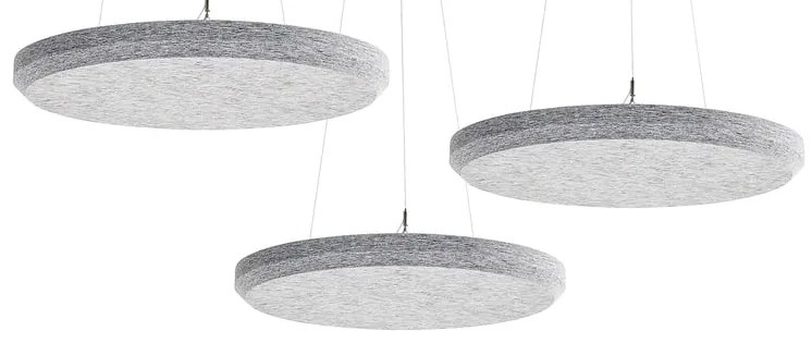 Akustický panel SATELLITE, stropný, Ø 600 mm, 3 ks, šedá