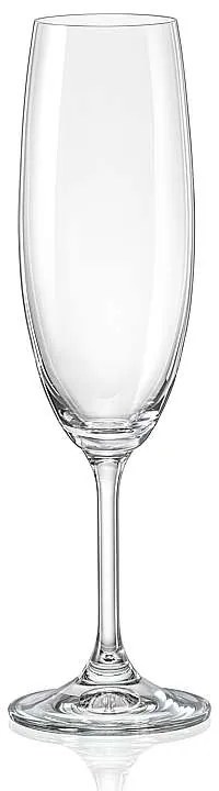 Crystalex Poháre na sekt LARA 220 ml, 6 ks