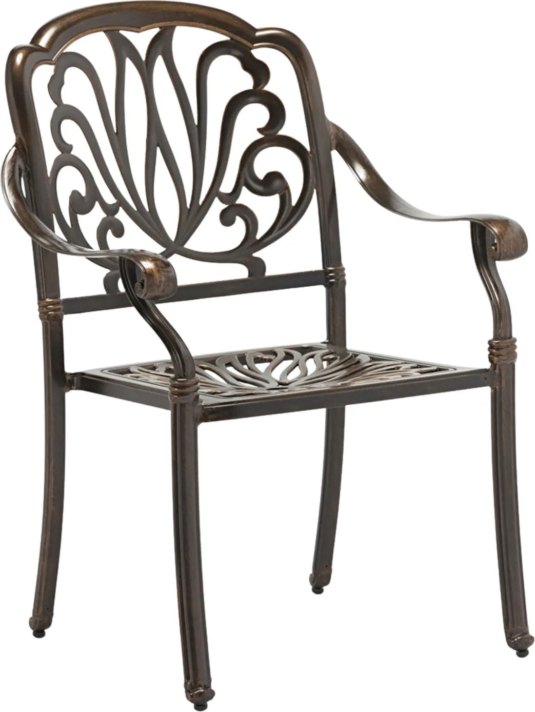 CH Hliníková stolička Hastings v antickom prevedení