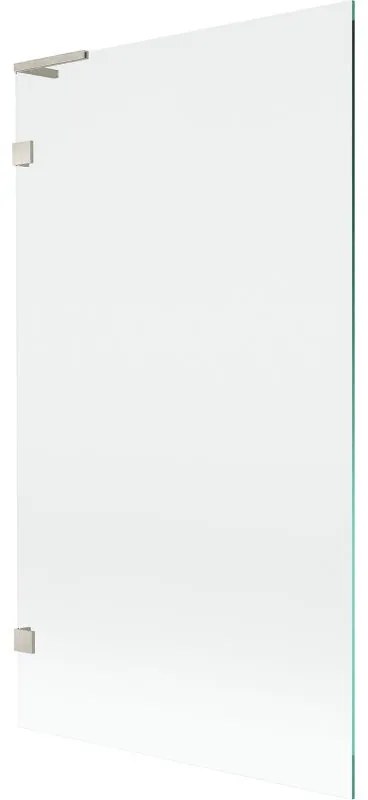 Mexen, Mexen Lunar L 1-krídlová vaňová zástena 100 x 150 cm, transparentná, brúsený nikel - 897L-100-000-97-00