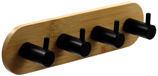 BISK Erga Plain/Umbra, okrúhly 4-háčik na uteráky, čierna-hnedá, ERG-08383