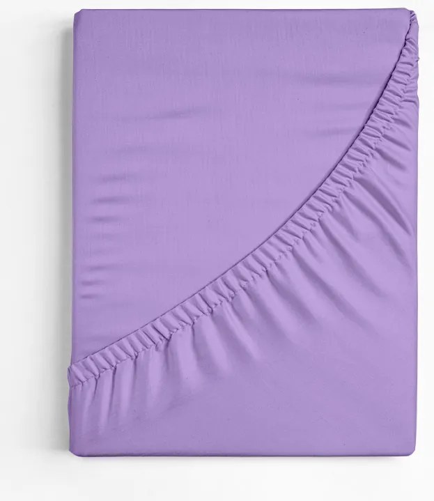 Bavlnená plachta s gumou 90 x 200 cm fialová