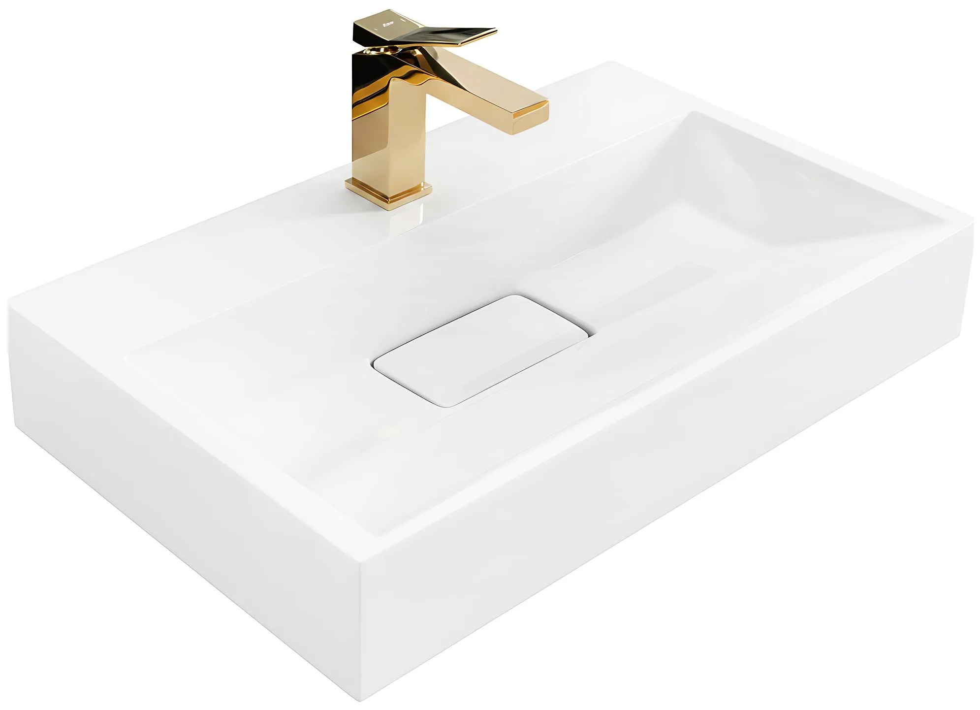 Rea Goya konglomerátové umývadlo, 60 x 37 cm, biela, REA-U8901