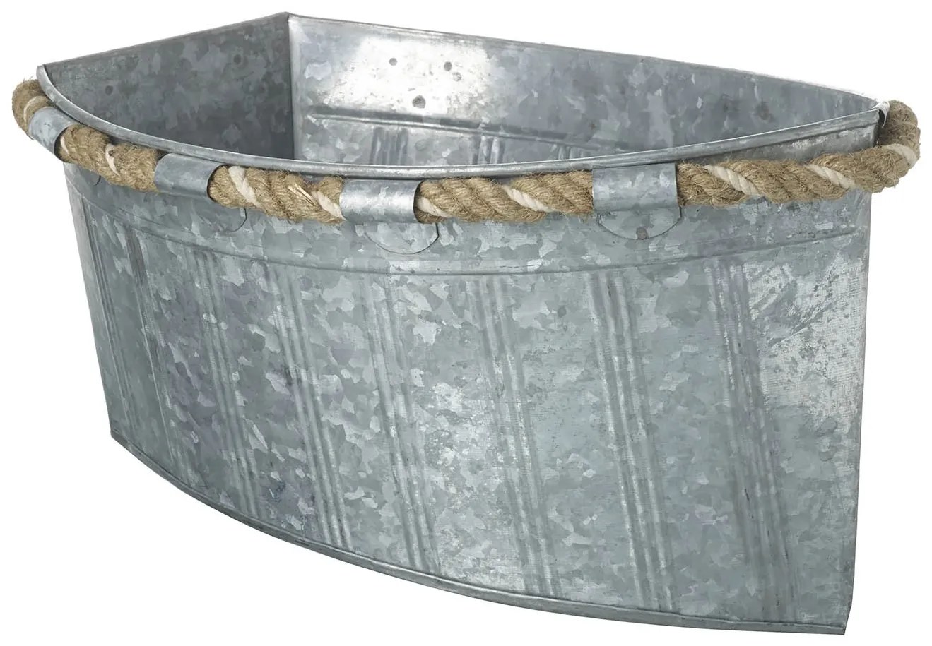 Plechový obal na kvetináč v tvare lode Boat Planter - 23*30*44cm