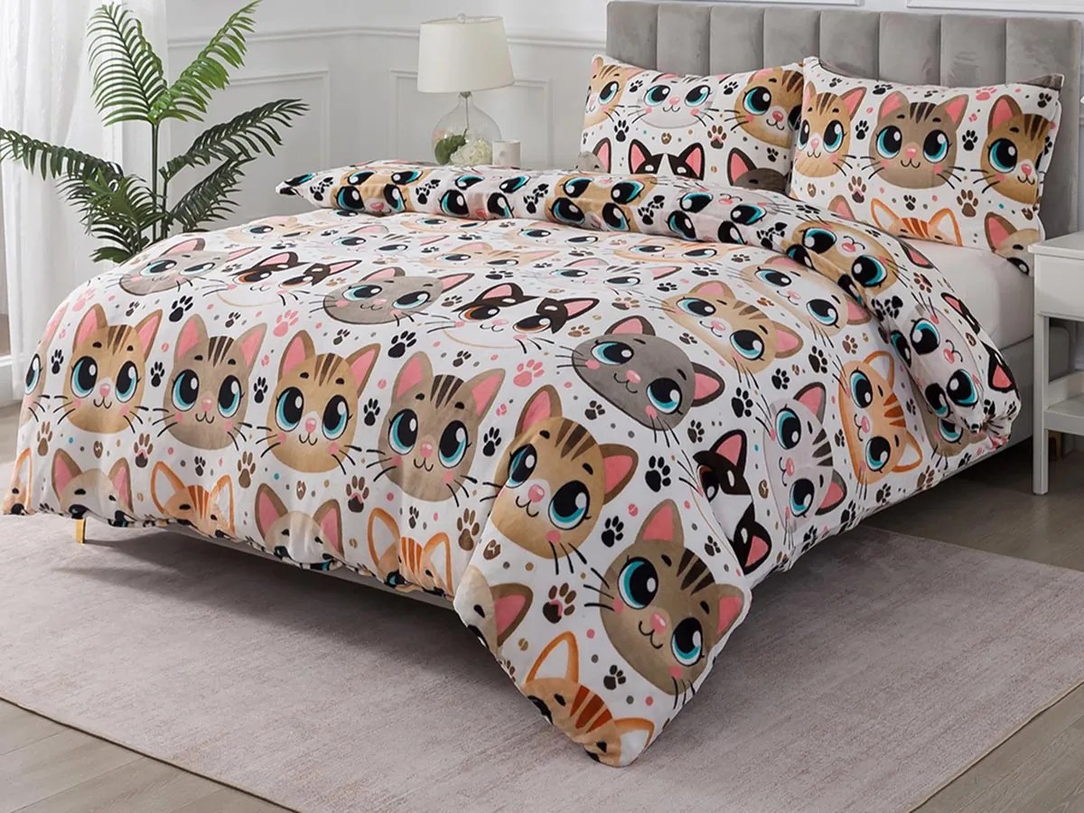 XPOSE® Francúzske mikroplyšové obliečky ROZTOMILÉ MAČKY Exclusive