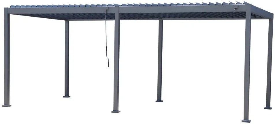 Sunfun Milos Pergola s nastaviteľnou strechou, pôdorysný rozmer: 6 × 3 m, výška: 2,36 m, antracit