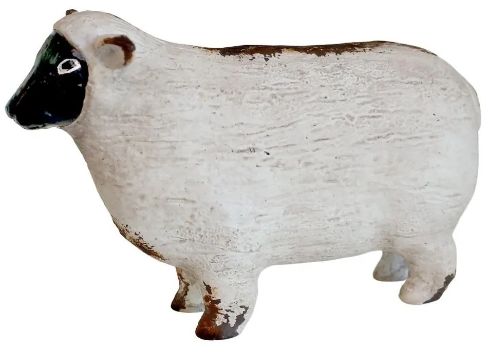 Béžová antik dekorácia ovečka - 18*6*12 cm