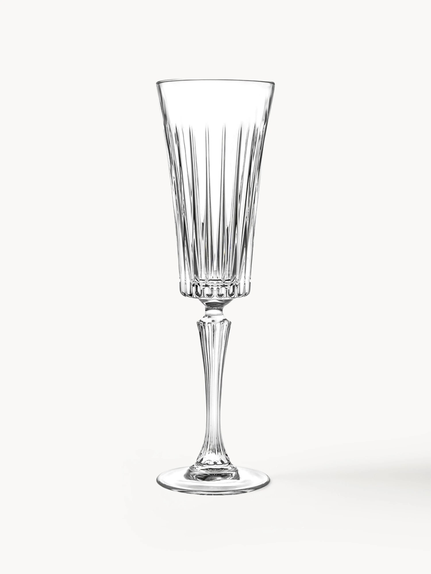 Poháre na šampanské s reliéfnym vzorom Timeless, 6 ks