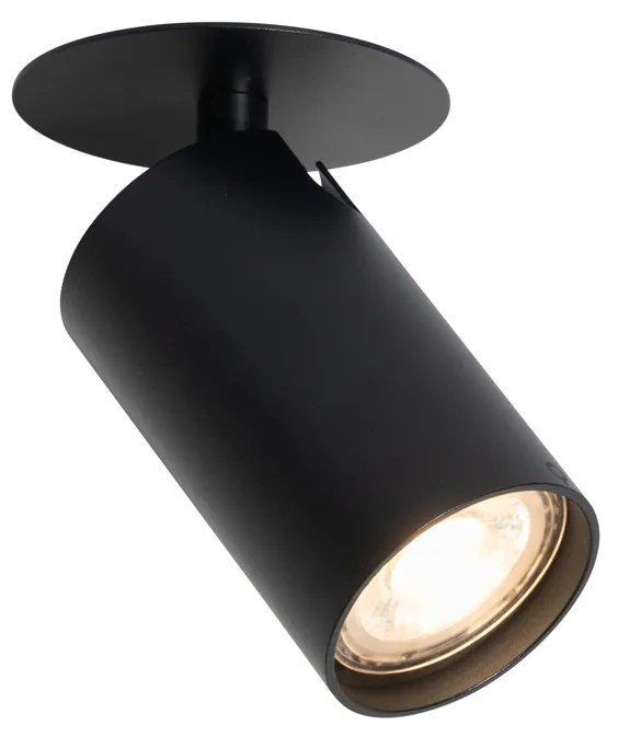 Moderné zapustené bodové svetlo čierne GU10 50 mm - Chels