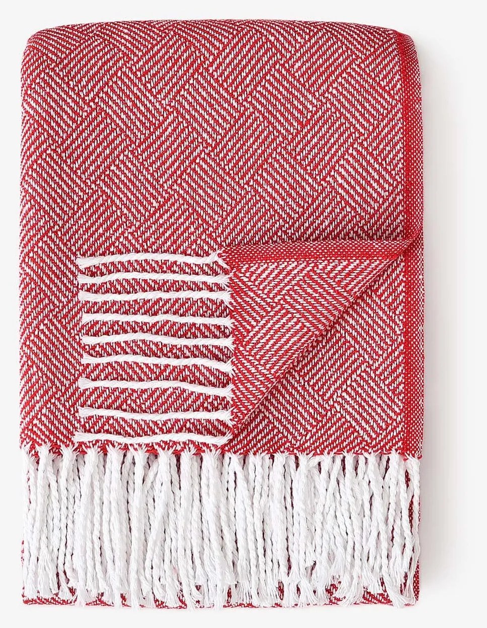 Goldea bavlnená deka mozaika - červená 140 x 200 cm