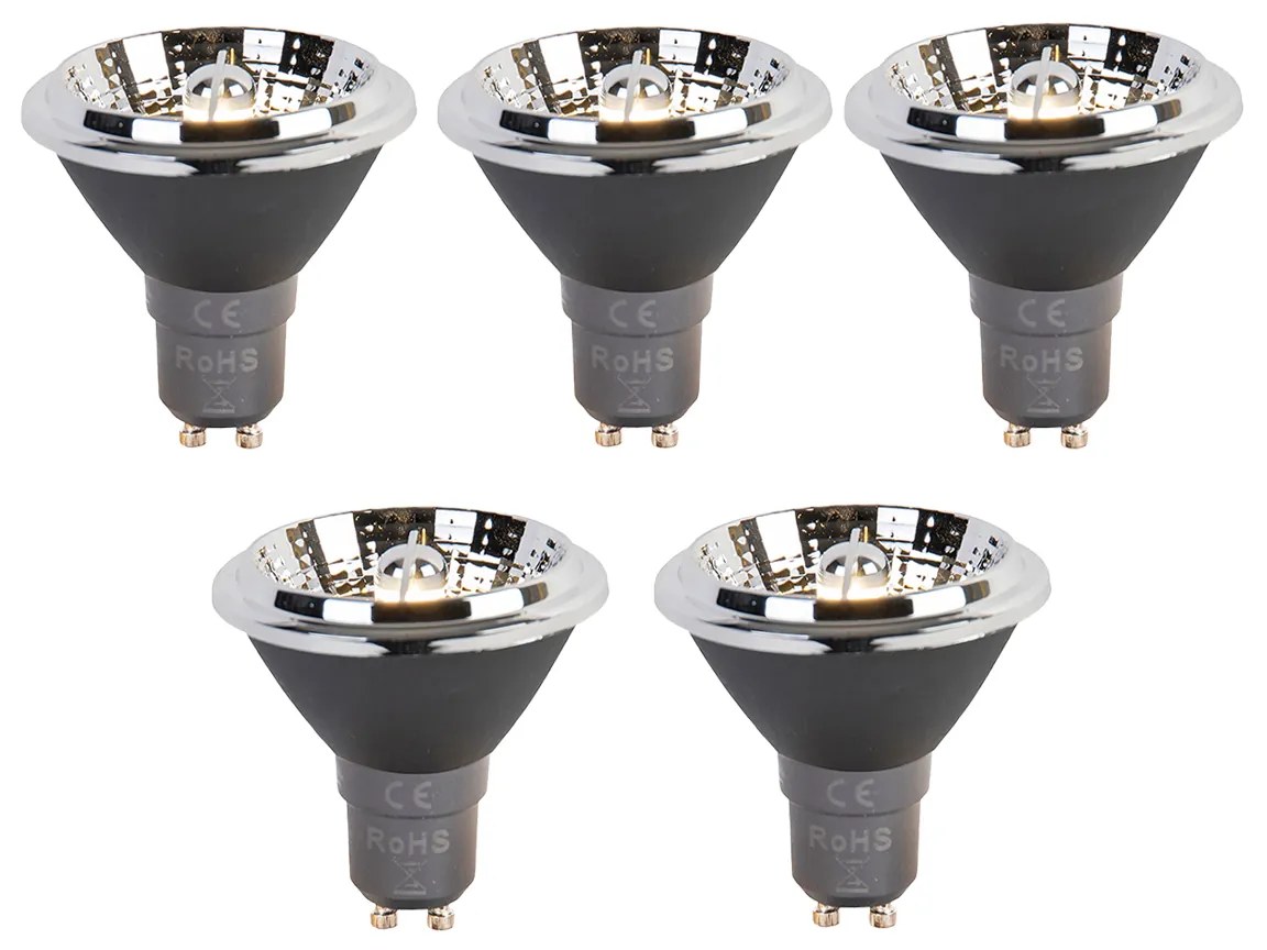 Sada 5 LED žiaroviek GU10 s 3-stupňovým stmievaním na teplú bielu AR70 6W 320lm 2000-3000K