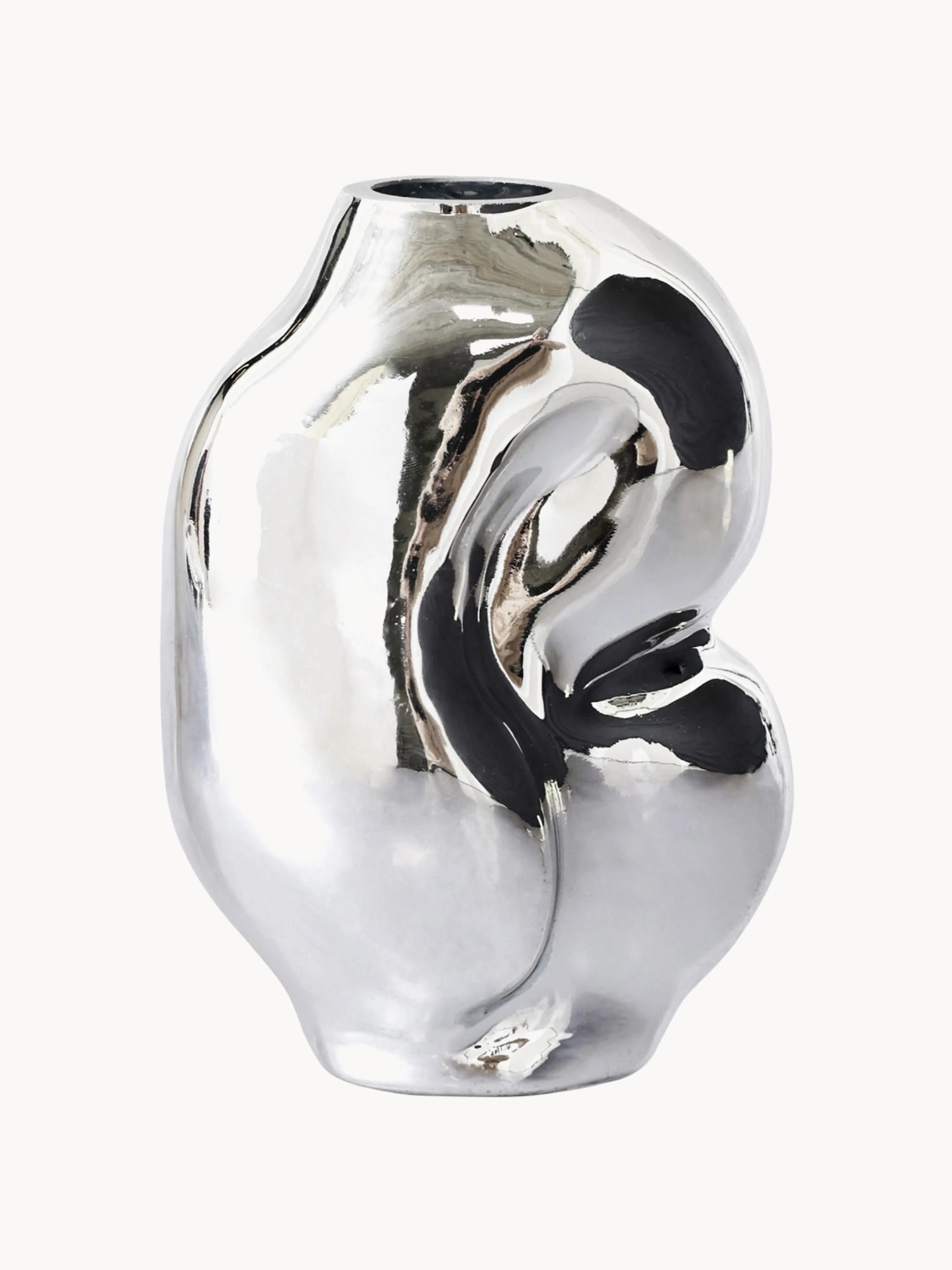 Ručne vyrobená sklenená váza Gleam, V 18 cm