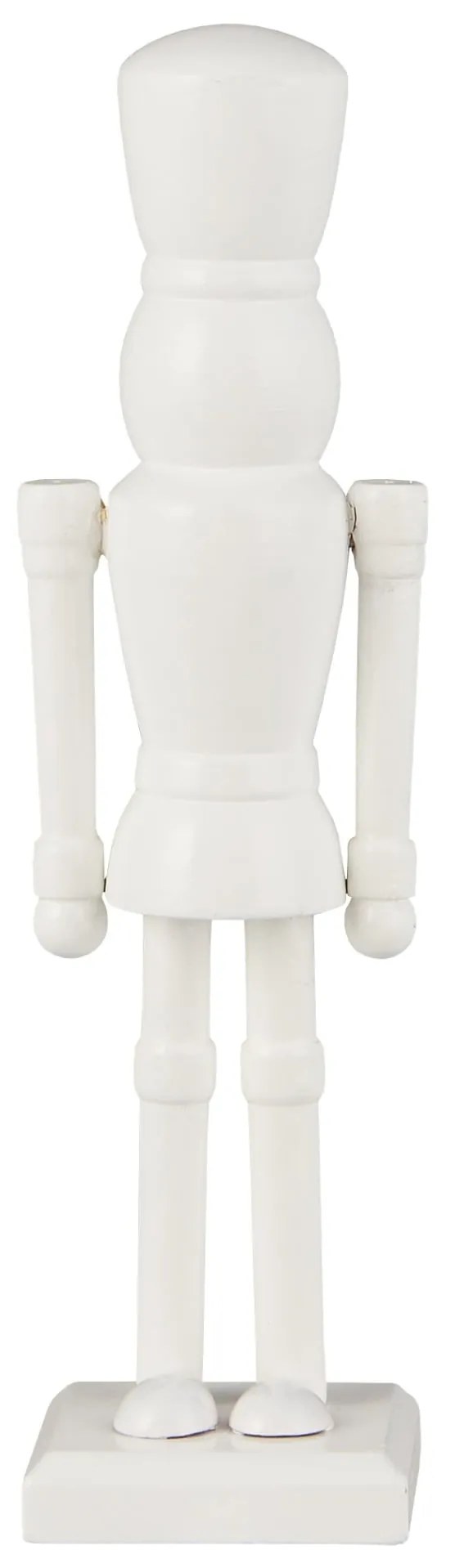 Ib Laursen Drevená soška Nutcracker Rounded Feet White 21 cm
