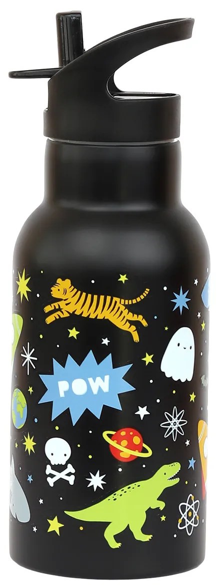 A Little Lovely Company - antikorová fľaša na pitie, 350 ml - vesmír