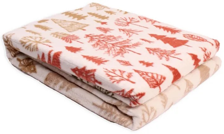 Vianočná bavlnená deka - Les