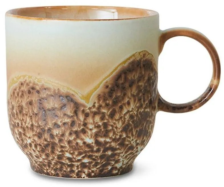 Béžovo-hnedý hrnček Coffee 70s Shell - 10 * 7 * 8cm / 250 ml