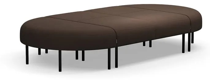 Pohovka bez operadla VARIETY, 8 miestna, látka Blues CSII, tmavohnedá