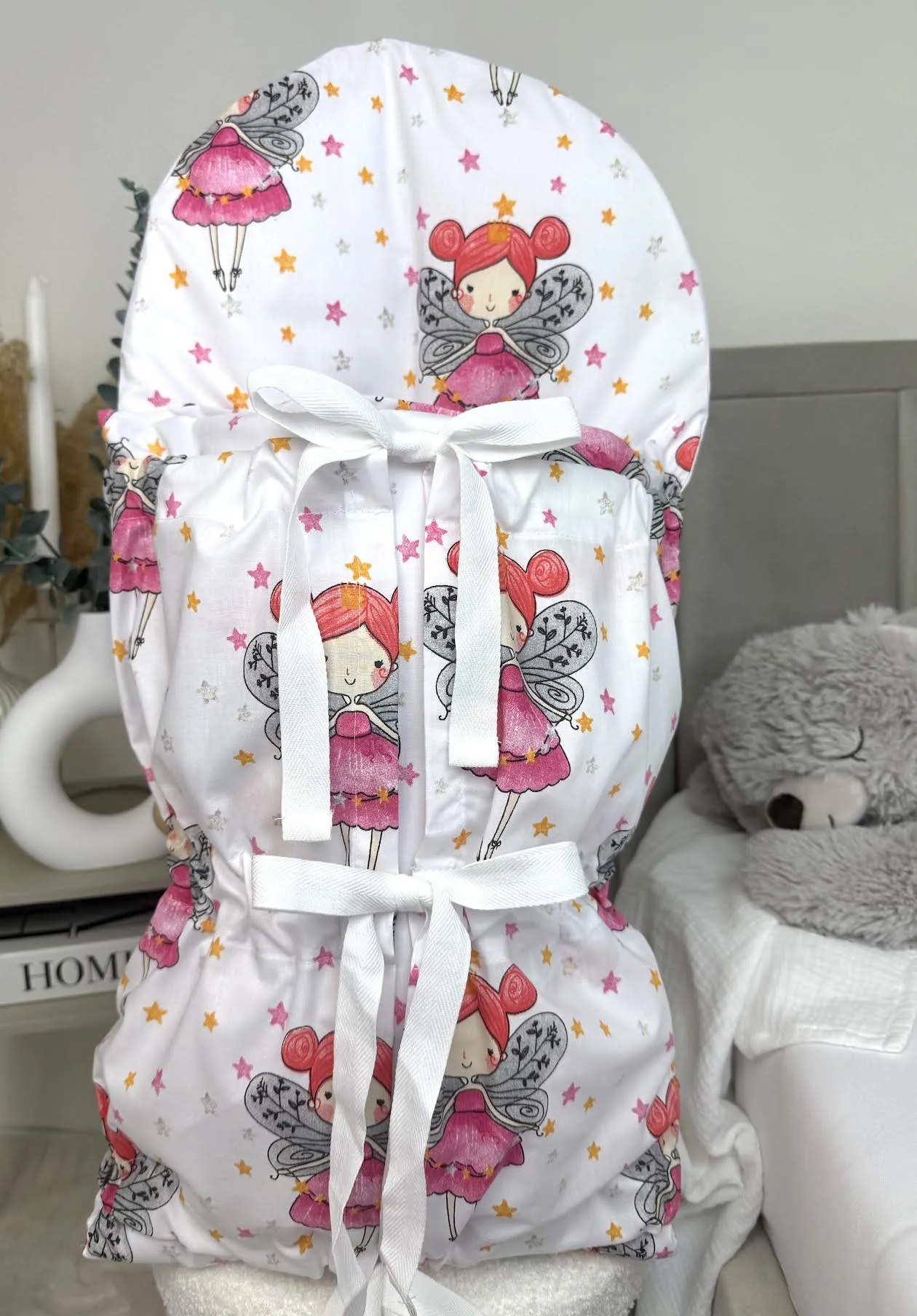 INTERMEDIC SK Obliečka na zavinovačku Ružová víla 120x37 cm – 100 % bavlna, viazanie