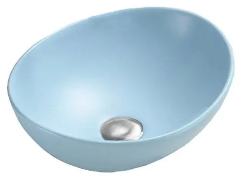 Mexen Elza, umývadlo na dosku 40x34 cm, modrá matná, 21014049