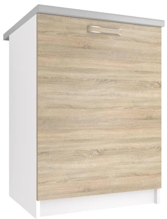 Kuchynská skrinka Belini spodná 60 cm dub sonoma s pracovnou doskou TOR SD60/0/WT/DS/0/F