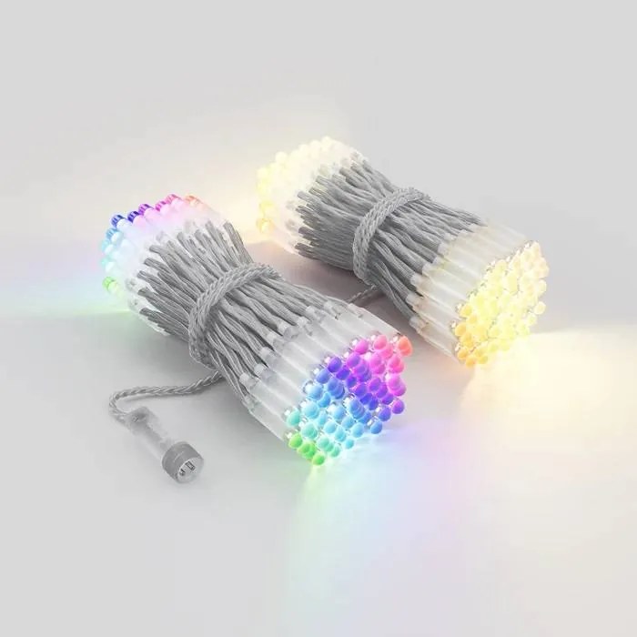 Twinkly lights DUAL chain PRO, transparentné, 2×125 RGB LED, 2×12,5 m