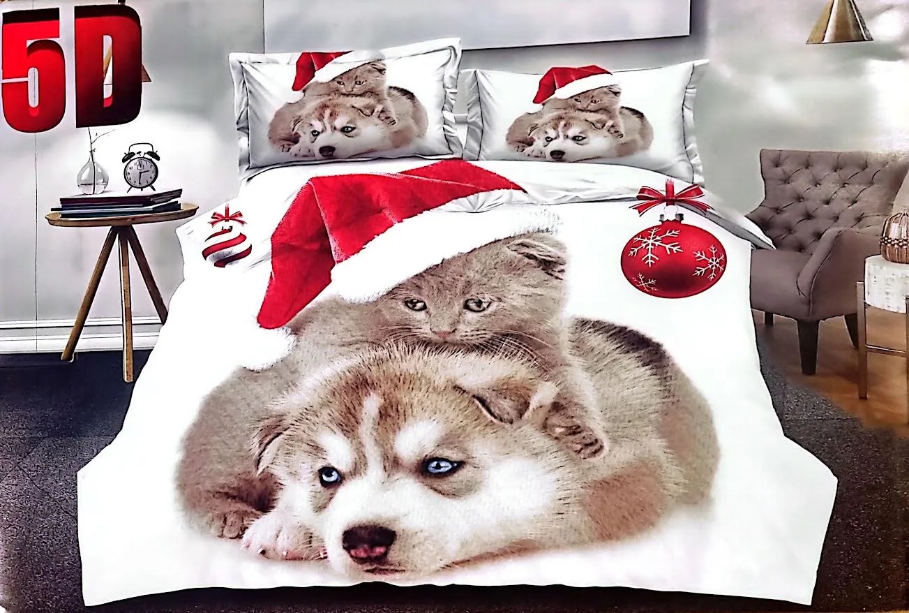 Obliečky Vianočný vzor B/1 Bavlna 7-dielna súprava