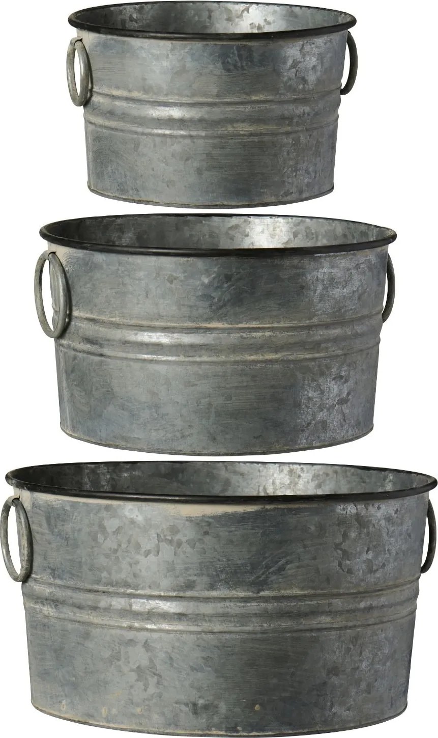 Ib Laursen Kovový kvetináč Urban Garden Handles M