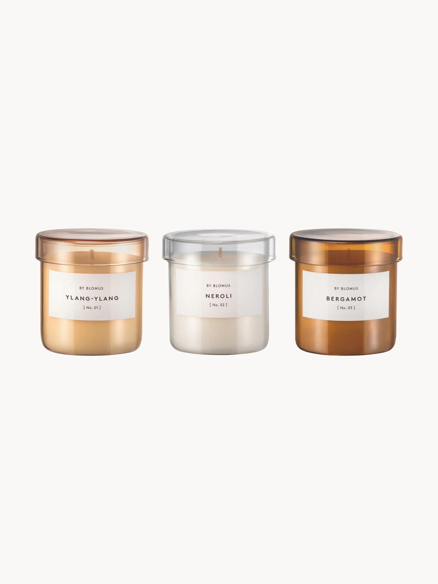 Vonné sviečky Valoa (Ylang-Ylang, neroli a bergamot), 3 ks