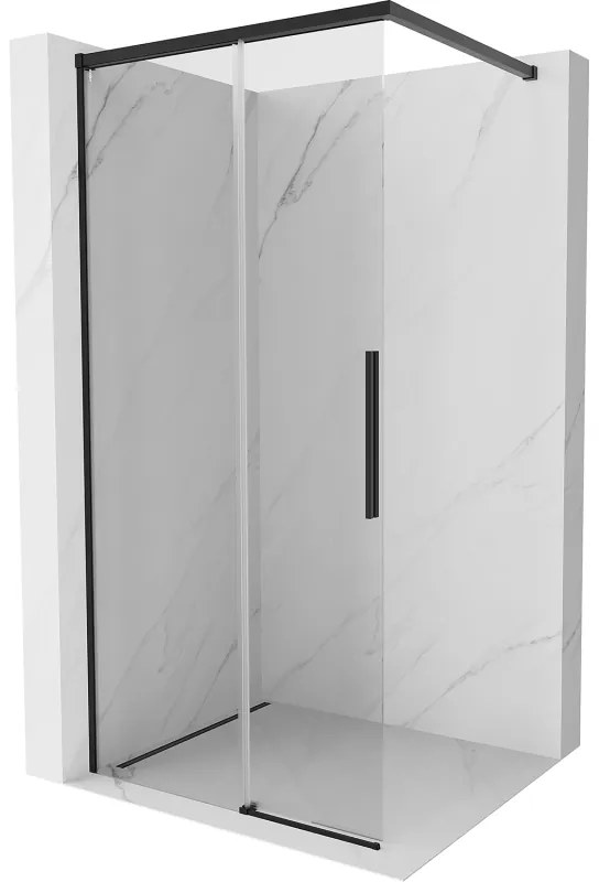 Mexen Rox, sprchová stena 105 x 200 cm, 8mm číre sklo, čierny matný profil, 8C2-105-003-70-00